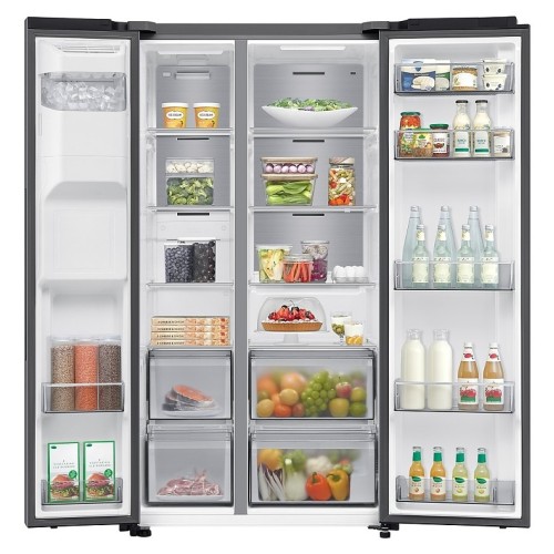 FRIDGE SIDE BY SIDE  RS70F64KETEF (178x90x70 / Ε / INOX / FNF / ΒΡΥΣΑΚΙ / ICE MAKER / Wi-Fi & AI / 640Lt)